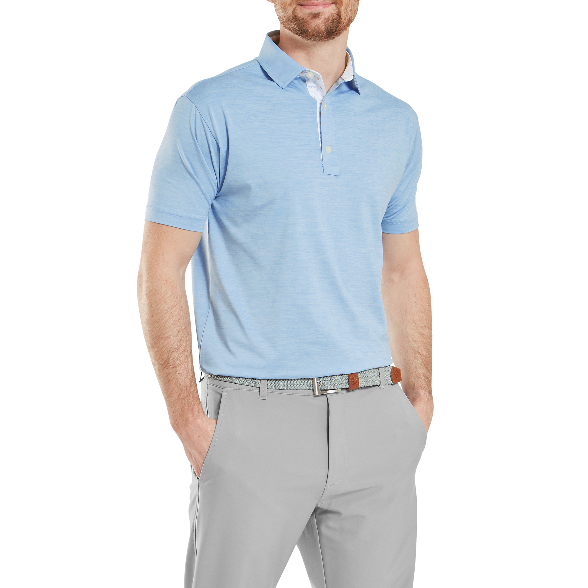 Pastell Lisle mit Besatz